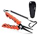 RUNCL Fishing Pliers S1, Needle Nose Pliers - Braid Cutter, Hook Remover, Split Ring Opener, Weights Crimper, Bait/Weight Tuner, Fish Gripper - Kayak Fishing Ice Fishing Saltwater&Freshwater (Orange)