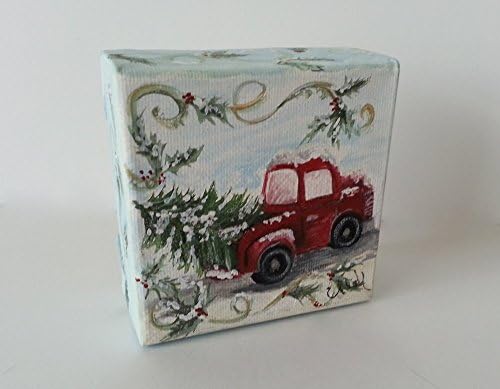 The Road Home: Chubby Cube 3 x 3 Canvas Original Artwork by Artist Elleh