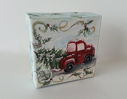 The Road Home: Chubby Cube 3 x 3 Canvas Original Artwork by Artist Elleh