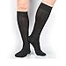 Y2Y2 3 Pairs Men's Knee-High Dress Socks/Black x3 / Big and Tall Shoe Size (13-15)
