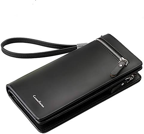 Men's Long Wallet Zipper Clutch Bag Multi-ard Position can be Placed, Bank Card, SIM Card, Mobile Phone, ID Card,