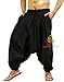 SARJANA HANDICRAFTS Men's Cotton Harem Yoga Baggy Genie Boho Pants