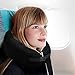 Familamb Travel Pillow Memory Foam Neck Pillow with Washable Cotton Cover-Ergonomic Design -Neck Head Chin Support Soft Pillow- Airplane Travel Kit with Bag,Eye Masks and Earplugs Black