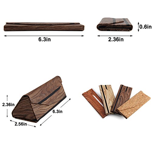 Lesirit Folding Eyeglass Case Hard Shell Glasses Holder (Foldable-A)