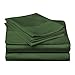 Superior Egyptian Cotton 300 Thread Count Bed Sheet Set, 1 Elastic Deep Pocket Fitted Sheets, 1 Flat Sheet, 2 Pillowcases, Soft Bedding, Luxury Sheets, Sateen Weave, Queen, Hunter Green