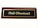 Rosewood Piano Finish Desk Name Plate 2 X 8 - Black Plate, Gold Engraving - Free Engraving