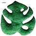 Green Philosophy Co. Set of 2 Plush - Two Toned Monstera Deliciosa Tropical Leaf Plant Plush Pillow Cushions