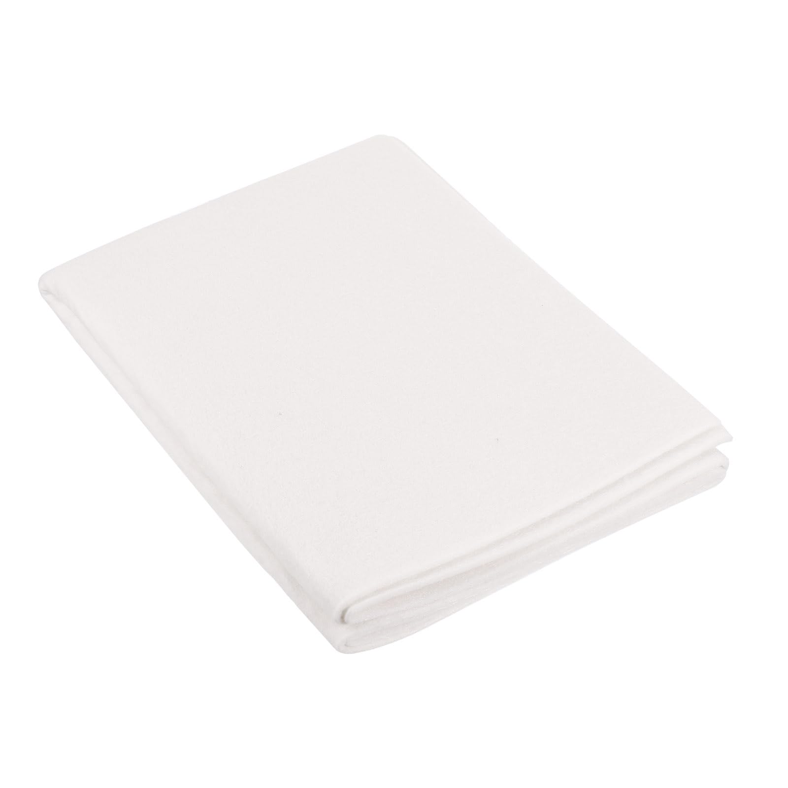 PATIKIL 120x80cm(47.2x31.4) Xuan Paper Painting Felt Desk Pad, Soft Ink Brush Writing Drawing Mat Protector for Practice Chinese Calligraphy, White