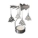 Metal Tealight Candlestick,3Pcs Christmas Candle Spinner, Rotary Spinning Candle Holder for Christmas Wedding Home Decor Gifts