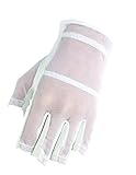 HJ Glove Women's White Solaire Half Length Golf Glove, Large, Right Hand