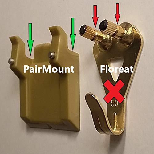 PairMount 45 lb. Picture Hangers (12 Pack), Patented with Revolutionary