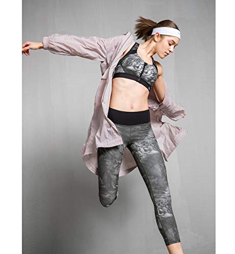 Yvette High Impact Sports Bra with Geometry Print - Zip Front Sports Bras for Women with Large Bust, 08PTB, L(DF) - Thumbnail 4