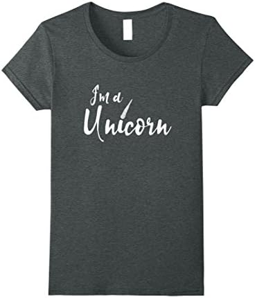 Womens I'm a Unicorn T-Shirt Funny Unicorn Shirt Small Dark Heather