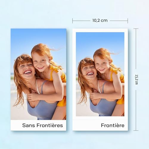 Imprimante Photo instantanée de 54 Feuilles (4 x 6 Pouces), Prend en Charge la Connexion Wi-FI, Applications de retouche Photo créatives pour Smartphone