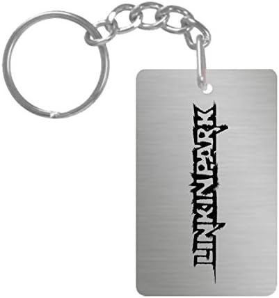 LINKIN PARK #4 Aluminum Rectangle plate Keychain (1-Sided) Includes key ring.