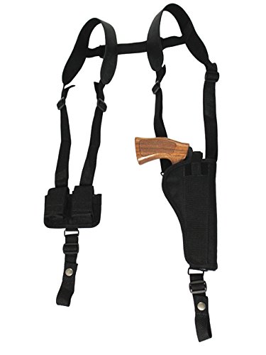 Barsony New Vertical Shoulder Holster w/Speed-loader Pouch for S&W N-FRAME right