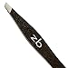 Tweezers – Surgical Grade Stainless Steel - Slant Tip for Expert Eyebrow Shaping and Facial Hair Removal – with Protective Pouch - Best Tweezer for Men and Women (Black)