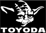 Yoda Toyoda Decal Vinyl Sticker|Cars Trucks Walls Laptop|WHITE|5.5 In|KCD373