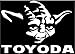 Yoda Toyoda Decal Vinyl Sticker|Cars Trucks Walls Laptop|WHITE|5.5 In|KCD373
