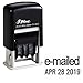 Shiny Self Inking Rubber Date Stamp - E-MAILED - S-303 - BLACK INK (42511-K-EMAILED)