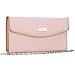 iPhone 6 Wallet Case, True Color© Premium Perforated Zipper Decorated Leatherette Wristlet Clutch Folio Flip Wallet Purse Clubbing Case Cover - Nude Pink