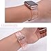 iiteeology Compatible with Apple Watch Band 42mm 41mm 40mm 38mm, Soft Glitter Clear iWatch Bands for Women Series 1-10 - Pink/Silver