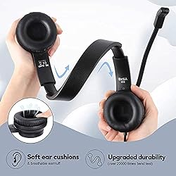 EKSA Headset with Microphone for PC, 3.5mm Wired
