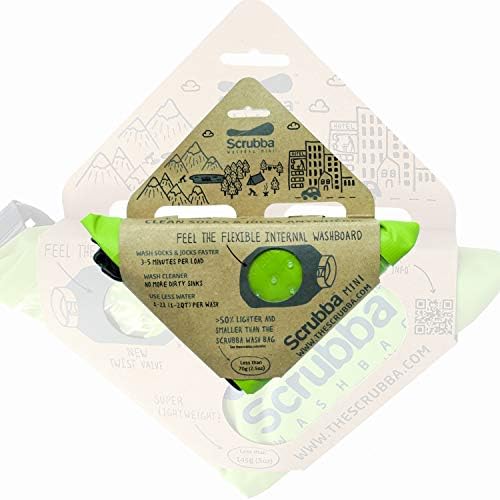 Amazon Com Scrubba Mini Portable Wash Bag Ultra Light Hand Washing Machine For Hotel And Travel Wash Smallest Eco Friendly Camping Laundry Bag For Washing Clothes Anywhere Clothing