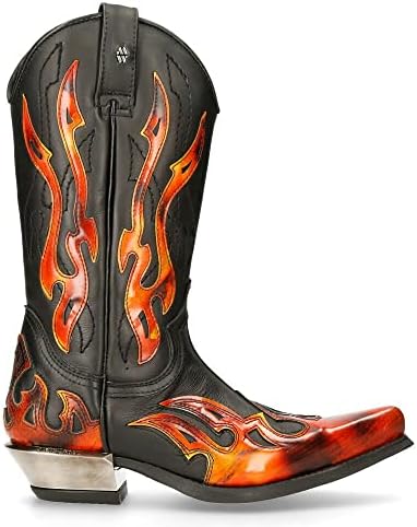 Amazon.com | New Rock Boots Style 7921 S2 Red & Black (EU 45) 12