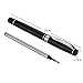 Ballpoint Pen 2501 Office Writing Set Gel Ink Roller Ball Pens for Signature Calligraphy Black Lacquer Chrome Trim with Fine Point Black Refill with Gift Box