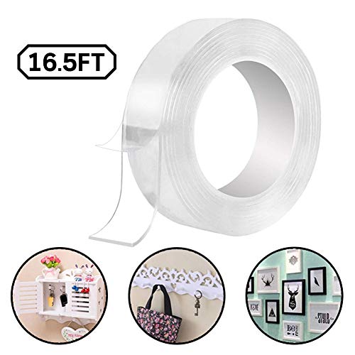 image for Feeke Reusable Tape，Traceless Transparent Gel Mat Tape Nano Washable