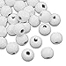 Housweety 200PCs Wood Spacer Beads Round Ball White 10mm Dia.