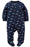 Carters Baby Boys Cotton Zip-Up Sleep & Play (3 Months, Navy Sports)