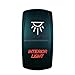 STVMotorsports Laser Red Rocker Switch Interior Lights 20A 12V On/Off LED Light