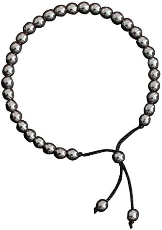 33 Bead Tasbih Bracelet Round Hematite - Gun Metal Grey by Safar London
