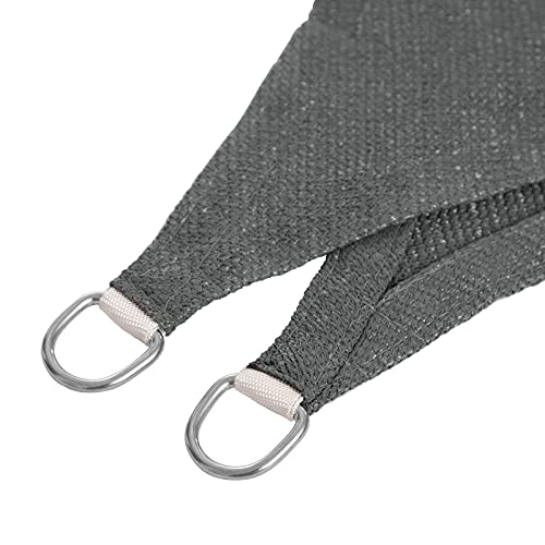 LARMNEE Sonnensegel Sonnenschutz aus HDPE, 3 x 5 m, Rechteck, mit Befestigungsseilen, reißfestem, Windabweisend, Atmungsaktiv, UV-Schutz, für Garten, Balkon, Rauchgrau EGY35SH02 – Bild 7