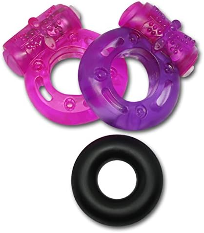 3 Silicone Ring Set with (2 x Vibratng Massage Rings + 1 Standard Ring) – by GoldenTrend