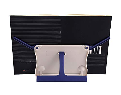Tabletop Music Stand Holder with Shelf and Clip Foldable for Sheet Music, Book Reading, Cook Book
