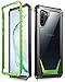 Poetic Galaxy Note 10 Rugged Clear Case, Full-Body Hybrid Bumper Cover, Support Wireless Charging, Without Built-in-Screen Protector, Guardian Series, Case for Samsung Galaxy Note 10, Green