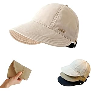 Cartorya Hat,Women's Wide Brim Sun Visor Hat,Women's Breathable Adjustable Ponytail Sun Hat