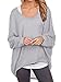 Guandiif Women Baggy Shirts Batwing Sleeve Pullover Tops Casual Tee Knit Oversize Loose Sweatshirt