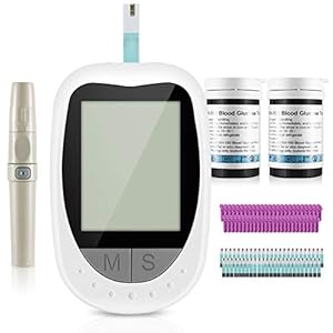 Blood Glucose Monitor Meter Diabetes Test Kit Blood Sugar Tester with 50 Codefree Test Strips and 50 Lancets Upgrade Glucometer for UK Diabetics – in mmol/L