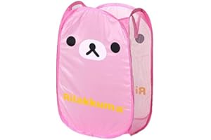 WEI LONG Mesh Popup Hamper-Foldable Lightweight Basket for Washing-Durable Clothing Storage for Kids Room,Students College Dorm,Home,Travel & Camping-Pop-up Clothes Hamper (Pink Panda)