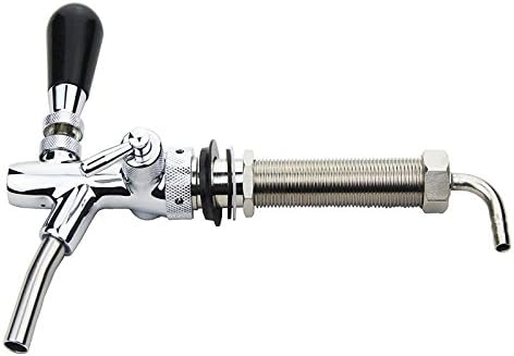 Draft Beer Faucet Adjustable Draft Beer Faucet Chrome Plating with 5 Inch Shank Homebrew Making Tap