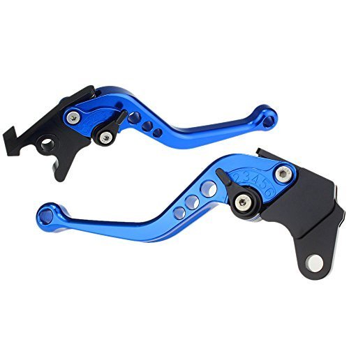 FXCNC Racing CNC Aluminum Short Adjustable Brake Clutch Levers for YAMAHA TTR125 L/LE/LW Front Drum 00-09,XT125 82-86,XT550 82-84,TY250 R&S MONO 83-90 - Thumbnail 4