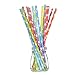 175 Count Paper Drinking Straws 7 3/4” Stylish Large Polka Dot in Assorted Rainbow Colors of Special Curation, Best Suited for Parties, Events and Crafts (Large polka dot)