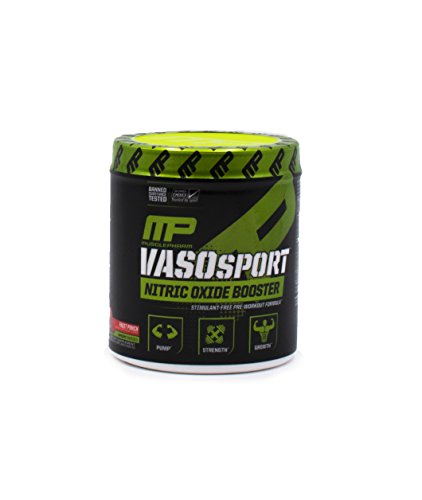 MusclePharm VasoSport Pre-Workout Supplement, Fruit Punch, 30 Servings