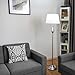 Tangkula 3 Pack Lamp Set, Vintage Style Metal Base Floor Lamp and Table Lamps Set for Home Living Room Bedroom, UL Certificate, 3-Piece Lamp Set, Nickel Finish (Nickel)