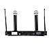 Pyle 16 Channel Wireless Microphone System - Portable UHF Digital Audio Mic Set with 2 Handheld Dynamic Mic, Receiver, Dual Detachable Antenna, Power Adapter - For Karaoke, PA, DJ Party - Pyle Pro PDWM2560
