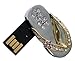 Crystal Diamond Slipper Jewelry USB Flash Drive with Necklace:8GB(Gold)